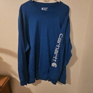 Carhartt Men's Bold Blue Long Sleeve Tee